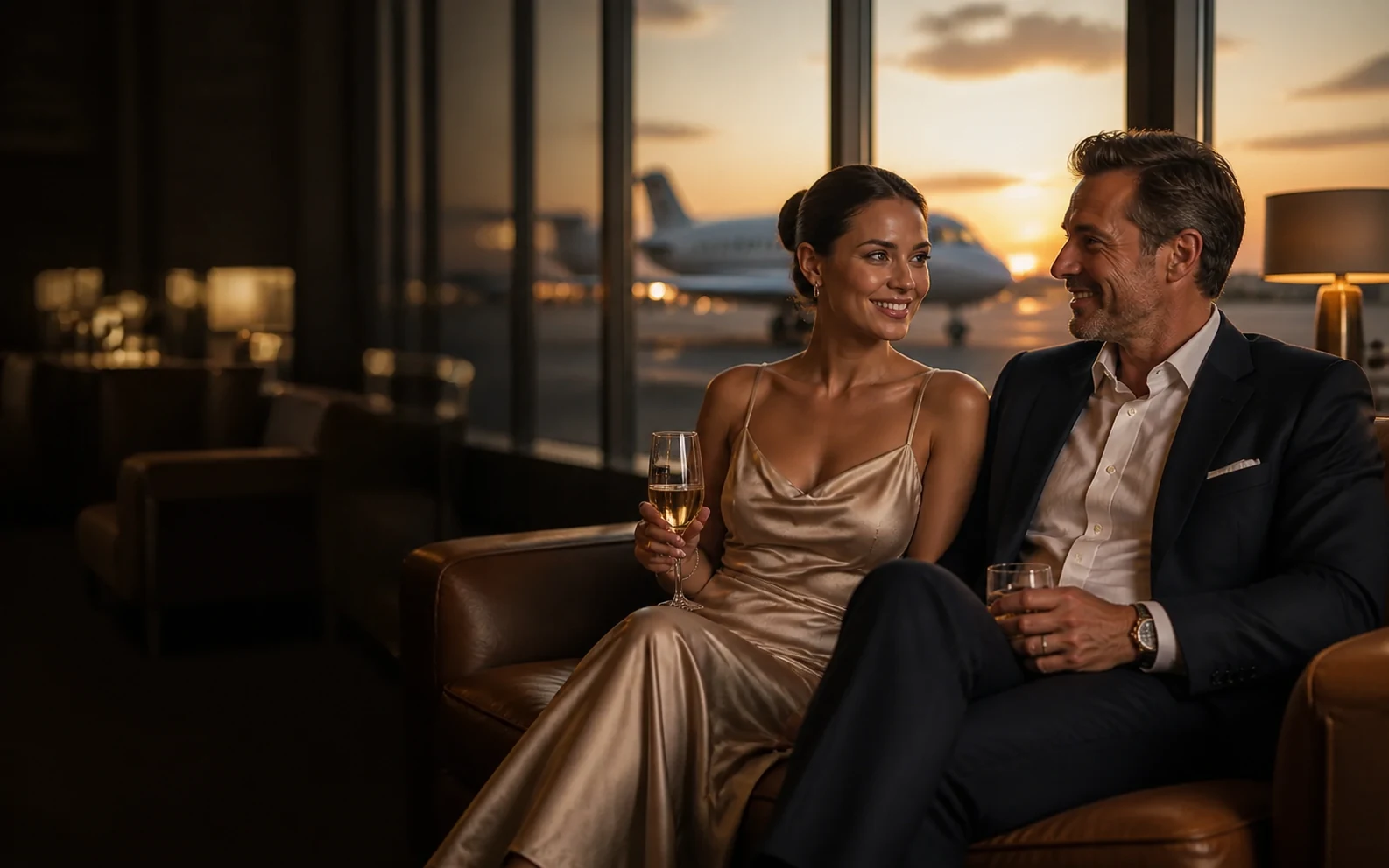 A sophisticated couple enjoying the Australian lifestyle